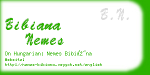 bibiana nemes business card